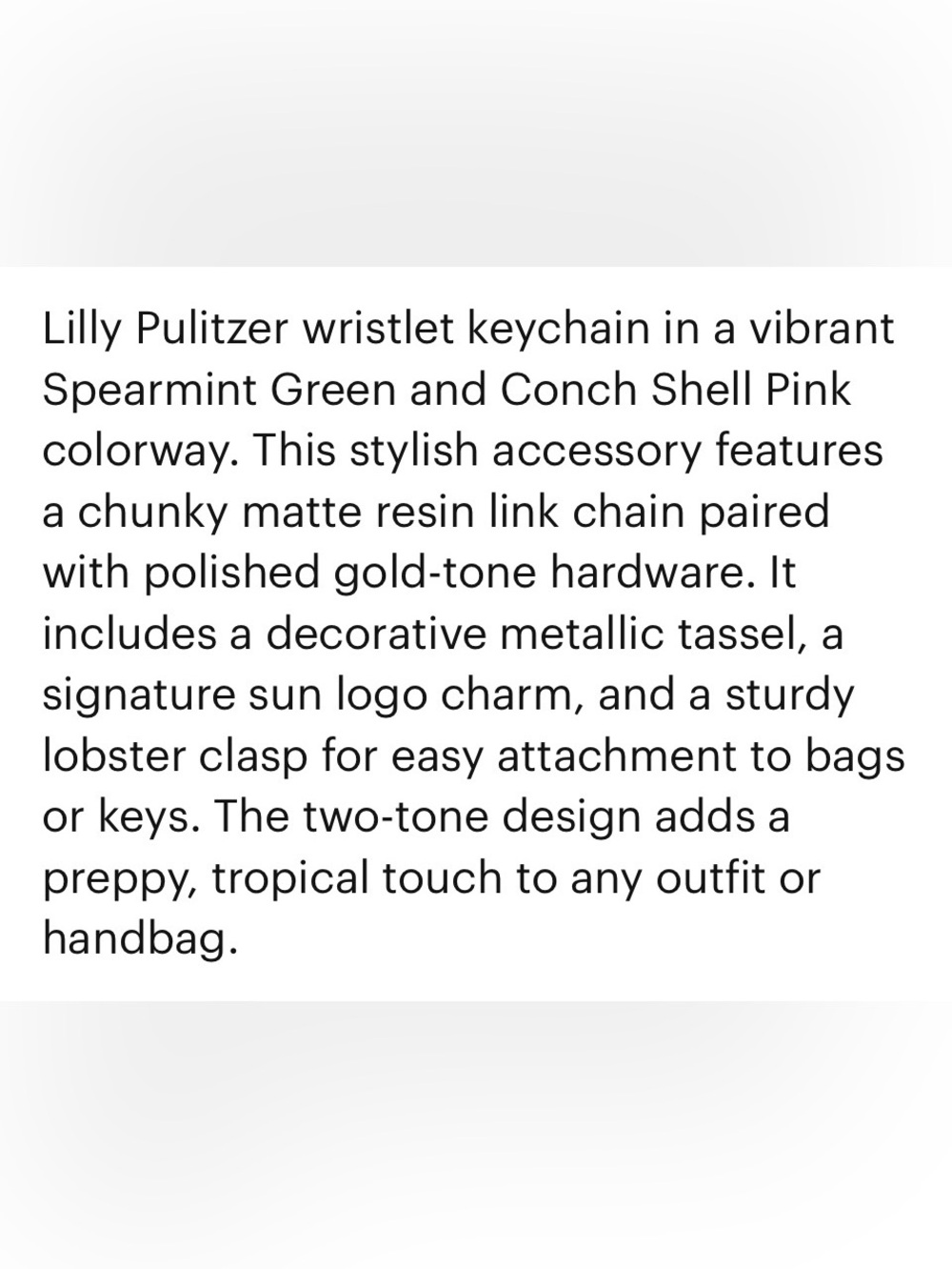 Lilly Pulitzer keychain bracelet - Picture 4 of 6